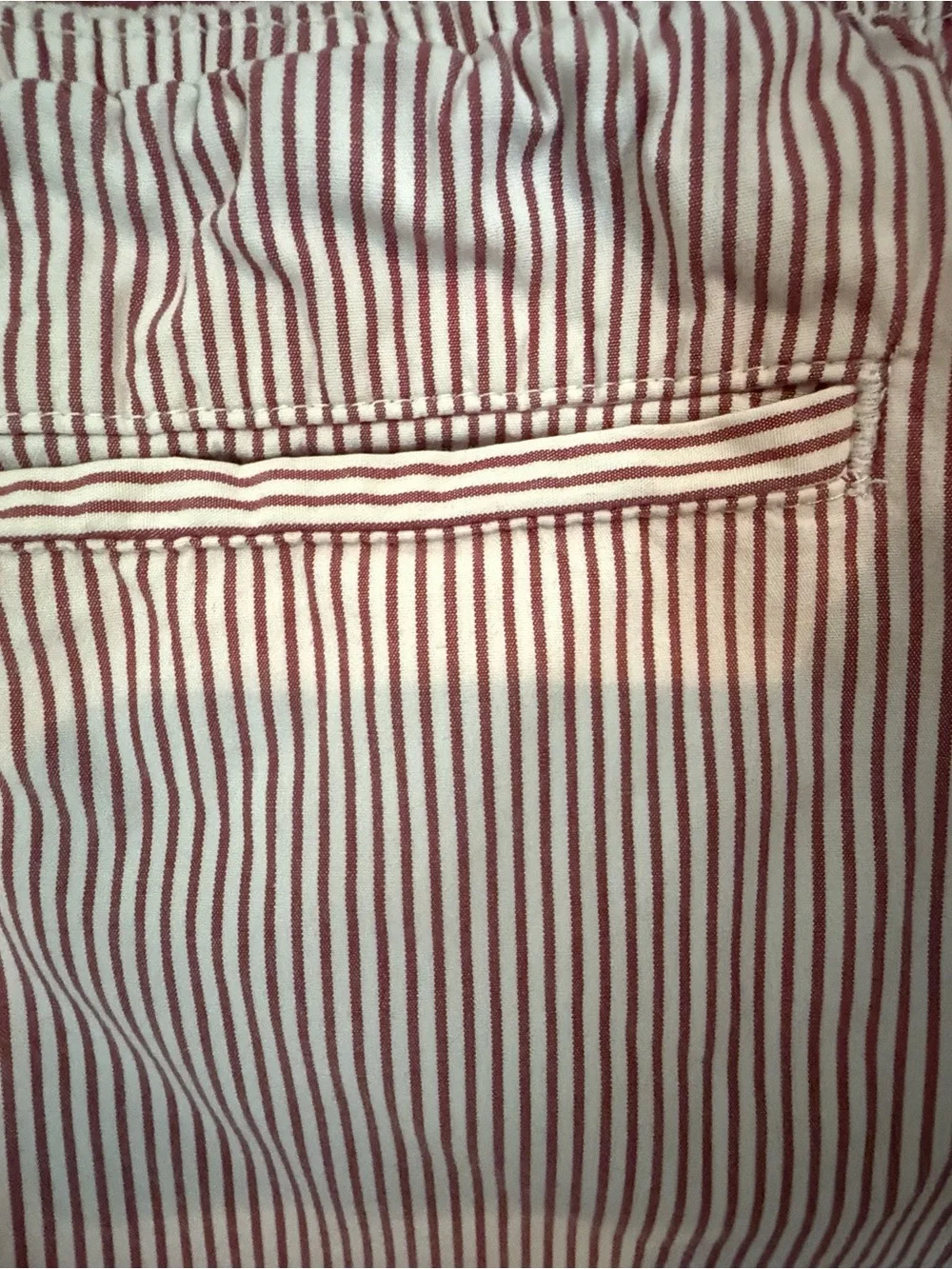 Banana Republic Red and White Striped Deck Shorts
